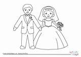 Colouring Groom Bride Coloring Pages Wedding Choose Board Activity Activityvillage sketch template