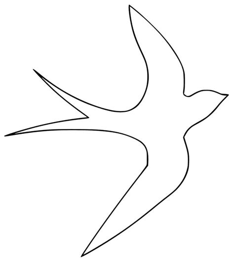 swallow outline coloring page  printable coloring pages  kids
