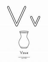 Letter Coloring Vase Lower Case Upper Color Learn Alphabet Pages Choose Board Kids sketch template