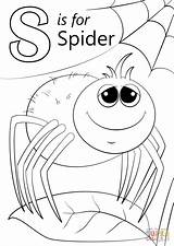 Letter Coloring Spider Pages Preschool Printable Color Kindergarten Sheets Kids Alphabet Words Letters Spring Supercoloring English Getcolorings Colorings Activities Colors sketch template
