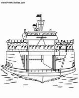 Ferry Coloring Boat Gif Colouring Pages sketch template