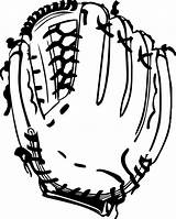 Glove Baseball Print Coloring Clipartbest Colors Clipart sketch template
