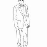 Coloring Robert Pattinson Pages Suit Men People Printable Relax sketch template