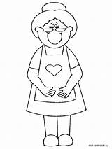 Grandma Coloring Pages Printable Birthday Happy Color Granny Grand Kids Colorings Print Recommended sketch template