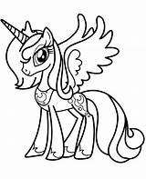 Pony Little Coloring Unicorn Princess Print Celestia Pages Wings Cartoon Printable Topcoloringpages Fancy Sheet Coloringonly sketch template