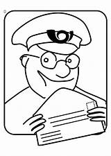 Postman Coloring Pages Large sketch template