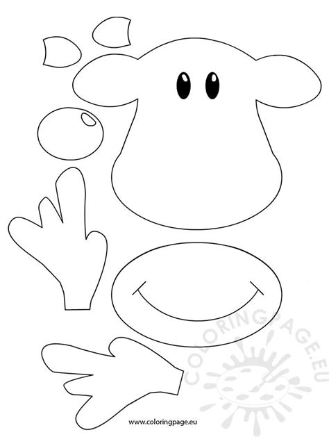 rudolph face template coloring page