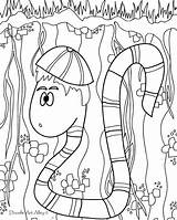 Coloring Pages Worm Diary Template sketch template