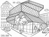 Seattle Library Central Coloring Pages Rem Koolhaas Book Da Books Illustration Printable sketch template