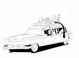 Ghostbusters Coloring Pages Car Ecto Printable Proton Cars Pack 1a Draw Coloringme sketch template