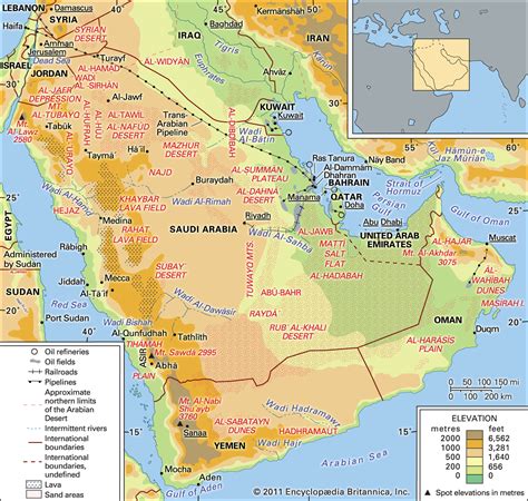 arabian desert facts definition temperature plants animals map britannica