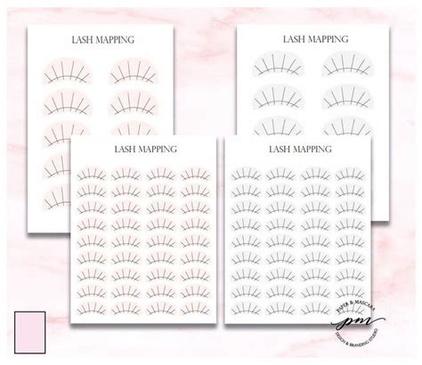 printable lash mapping template customize  print