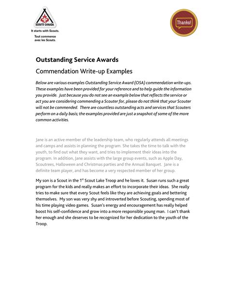 outstanding service awards examples templates  allbusinesstemplatescom