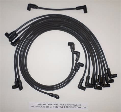 chevygmc pickups     tbi black spark plug wire swapmeetparts