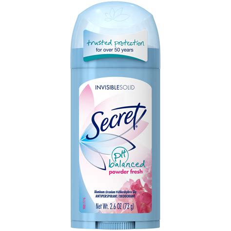 secret anti perspirantdeodorant invisible solid ph balanced powder fresh  oz