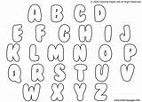 Bubble Letters Alphabet Letter Coloring Pages Printable Print Names Choose Board Fonts sketch template