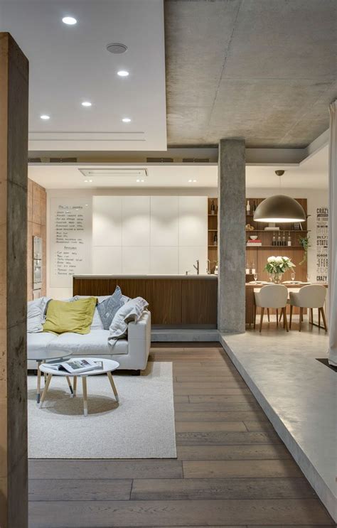 apartments owner asked designers  create  cozy open space   industrial