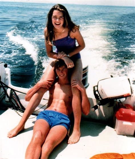 Brooke Shields And Christopher Atkins On The Set Of Blue