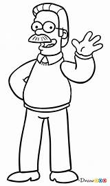 Simpsons Ned Flanders Draw Lesson17 Tutorials Step Webmaster автором обновлено July Drawdoo sketch template