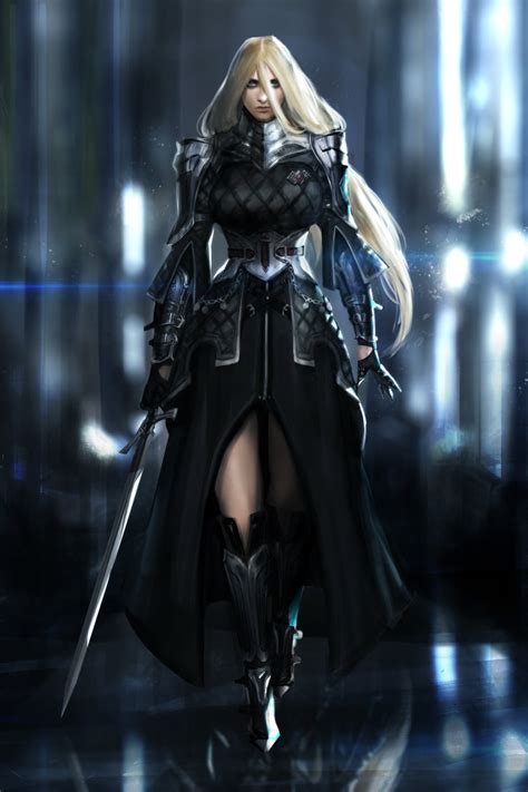safebooru 1girl angelise reiter armor armored dress backlighting