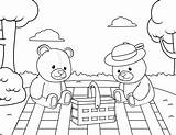 Teddy Bear Coloring Picnic Pages Celebrate Printable Getcolorings Color Getdrawings sketch template