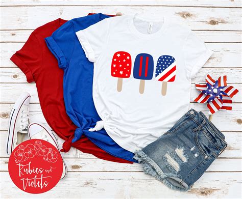 Fourth Of July Fourth Of July Popsicles Short Sleeve Shirt Fun 4th Of