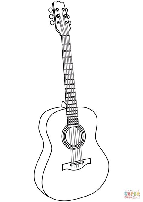 guitar coloring page  printable coloring pages guitar drawing