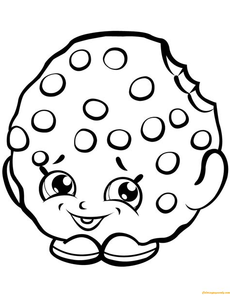 kooky cookie shopkin season  coloring page  coloring pages