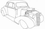 Hot Rod Coloring Line Drawing Chevy Pages Sketch Bel Template Deviantart Getdrawings Popular sketch template