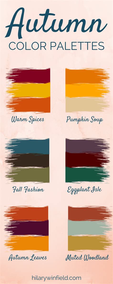 favorite autumn color palettes hilary winfield autumn color