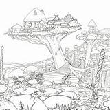 Coloring Pages Adult Book Legendary Worlds Kickstarter Treehouses Colouring Books Color Witek Printable Outlander Receive Response Illustrators Huge Release Adults sketch template