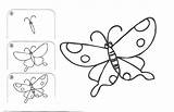 Kids Draw Learn Drawing Coloring Insects Butterfly Pages Step Printable Drawings Insect sketch template