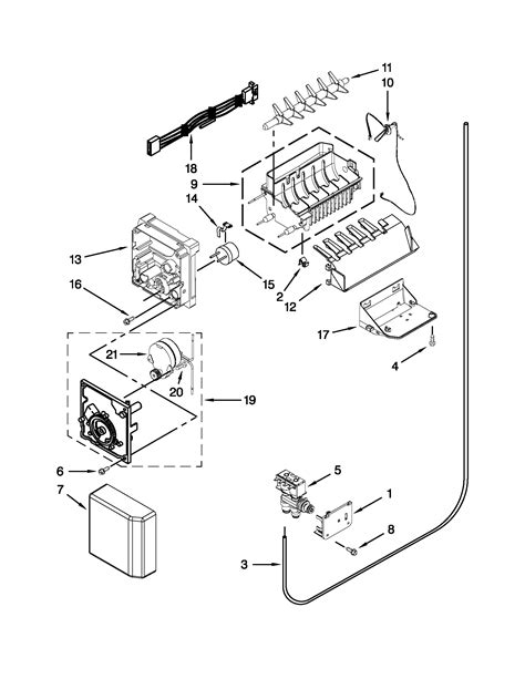 ice maker diagram parts list  model  kenmore elite parts refrigerator parts