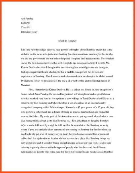 interview essay  template business essay examples essay