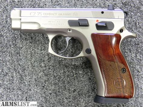 armslist  sale cz  compact mm semi auto pistol satin nickel minty