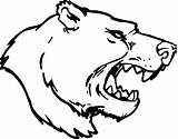 Bear Head Drawing Grizzly Outline Polar Face Angry Cartoon Tattoo Side Silhouette Clipart Draw Easy Drawings Sketch Pencil Template Tribal sketch template