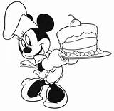 Mouse Mickey Minnie Coloring Pages Cooking sketch template