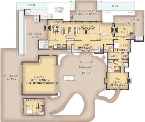 spacious  western home plan house plans open house plans western homes