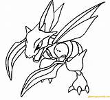 Coloring Pokemon Scyther Pages Color Adult Printable Print Coloringpagesonly Getdrawings sketch template