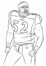 Nfl Coloring Pages Player Famous Printable Lewis Ray Color Getcolorings Print sketch template