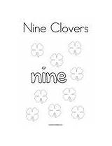 Nine Clovers Coloring Change Template sketch template