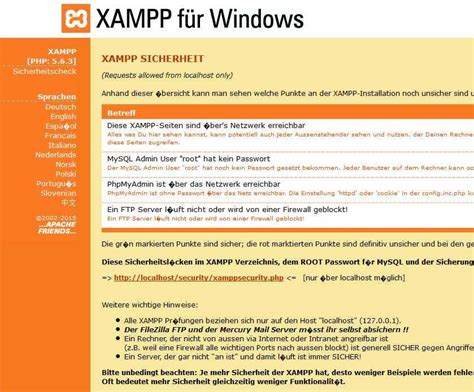apache friends support forum view topic [xamp 5 6 3] fehler bei bearb d anfrage