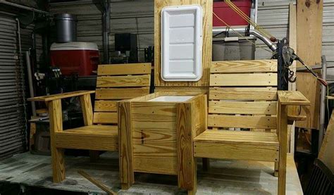 cooler bench diy furniture plans woodworking projects