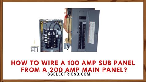 wire   amp subpanel    amp main panel