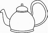 Teapot Tea Coloring Kettle Outline Clipart Pot Drawing Pages Clip Cliparts Sketch Template Printable Cup Set Getdrawings Library Teacup sketch template