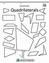 Quadrilaterals Math Shapes Worksheets Cut Clip Identify Worksheet Sheet Year Gif Classification Together Board Fractions sketch template