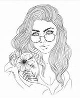 Coloring People Pages Printable Book Colouring Adult Adults Girls Sheets Cute Girl Drawing Drawings Tumblr sketch template