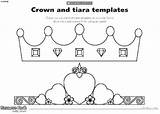 Crown Template Templates Printable Crowns Tiara Cut Children King Queen Craft Card Crafts Colour Create Scholastic Birthday Girls Party Fun sketch template