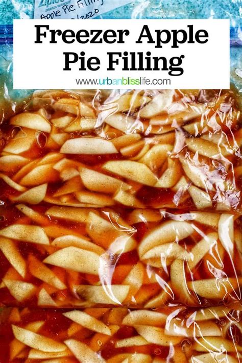 Apple Recipe To Freeze Freezer Apple Pie Filling Fall Baking Recipe