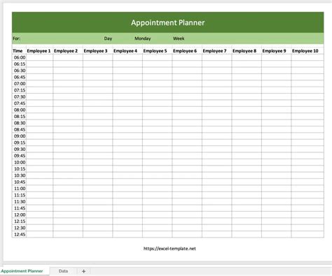 salon appointment template